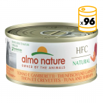 Almo Nature HCF Natural Comida Húmeda para Gatos con Atún y Gambas
