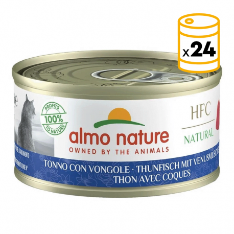 Almo Nature HCF Natural Comida Húmeda para Gatos con Atún y Almejas