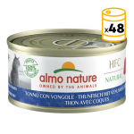 Almo Nature HCF Natural Comida Húmeda para Gatos con Atún y Almejas