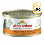 Almo Nature HCF Natural Comida Húmeda para Gatos con Pollo y Atún