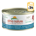 Almo Nature HCF Natural Comida Húmeda para Gatos con Atún, Pollo y Queso