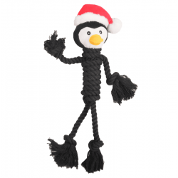 Pawise Juguete de Cuerdas para Perros Pingüino de Navidad