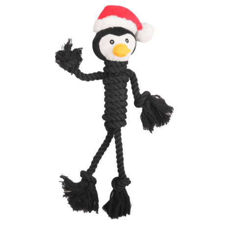Pawise Juguete de Cuerdas para Perros Pingüino de Navidad
