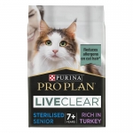 Pro Plan LiveClear Sterilised Senior Pienso para Gatos Esterilizados +7 Años con Pavo