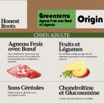 Honest Roots Origin Greenterra Pienso Natural Para Perros con Cordero and Vacuno