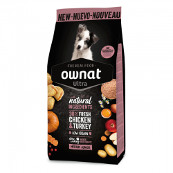 Ownat Ultra Low Grain Medium Junior Croquettes pour Chiots de Taille Moyenne