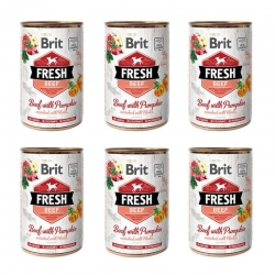 Brit Fresh Beef Nourriture Humide pour Chiens avec Bœuf et Courge