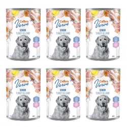 Pack x6 Calibra Verve chien senior Boîtes avec Dinde et Agneau