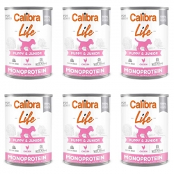 Pack x6 Calibra Chiot-Chien Adulte Boîtes avec Poulet et Riz