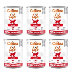 Pack x6 Calibra chien Adulte Boîtes avec Bœuf Aux Carottes