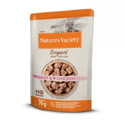 Nature's Variety Original Paté Adult Nourriture Humide pour Chats avec Bœuf et Poulet