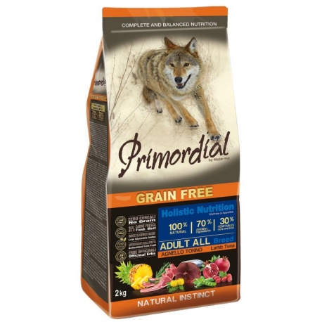 Primordial Grain Free Adult Pienso para perros con Atún y Cordero