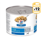 Pack x12 di lattine Hill's Prescription Diet Derm Complete per cani