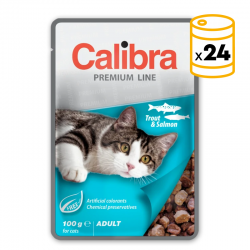 Calibra adult cat comida húmeda pouch trucha salmon