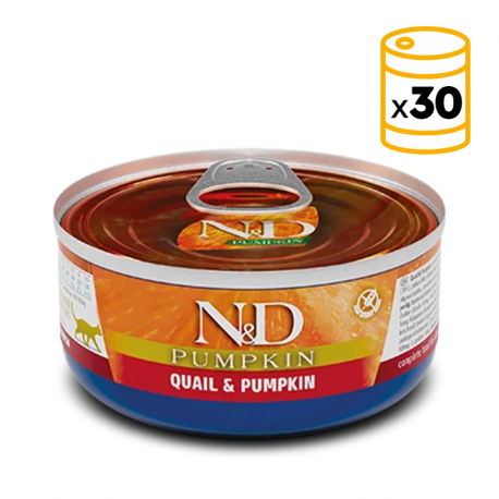 Pack de latas Farmina ND Codorniz Pumpkin para gatos
