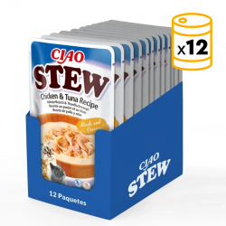 Ciao para gato adulto estofado de pollo y atún 12x40gr