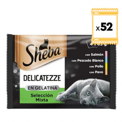 Sheba Delicatezze Multipack Comida Húmeda en Gelatina para Gatos Selección Mixta