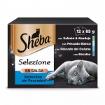 Sheba Selezione Multipack Comida Húmeda en Salsa para Gatos Selección de Pescado