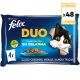 Felix Duo Cibo Umido per Gatti in Gelatina con Selezione di Pesci