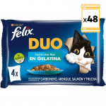 Felix Duo Cibo Umido per Gatti in Gelatina con Selezione di Pesci