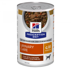 Hills Prescription Diet Urinary Care C/D Comida Húmeda para Perros con Pollo y Vegetales
