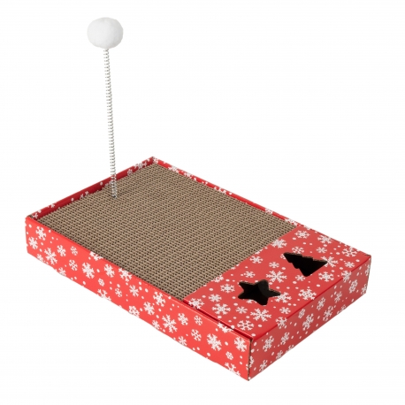 Pawise Rascador con Juguete de Navidad para Gatos