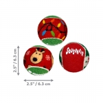 Kong Snuzzles Squeakair Balls 6 Pelotas de Navidad para Perros