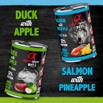 Alpha Spirit Pack de Latas para perros de Pato y Manzana