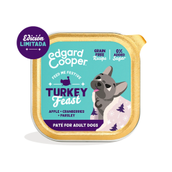 Edgard & Cooper Feasts Comida húmeda en Paté para Perros Especial Navidad con Pavo