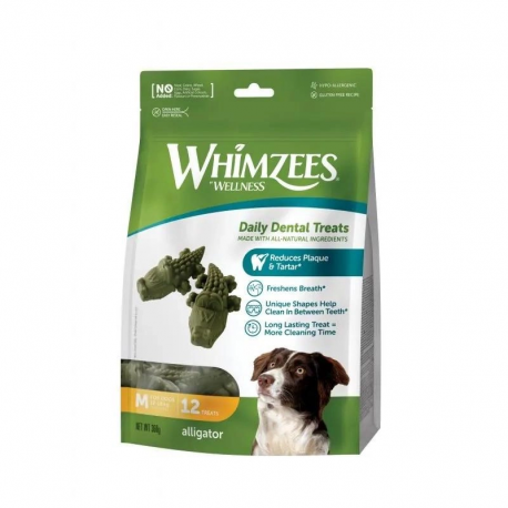 Whimzees Alligator Pack Snacks Dentales M Para Perros Medianos