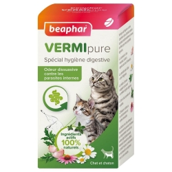 Beaphar VERMIpure comprimidos naturales parásitos internos para gatos