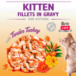 Brit care cat kitten filetes en salsa con pavo latas para gato