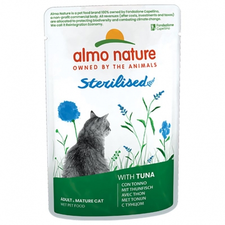 Almo Nature Sterilised Comida Húmeda para Gatos Esterilizados con Atún