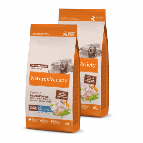 Nature´s Variety Healthy Grain Pienso para Perros Medianos y Grandes con Pescado Blanco