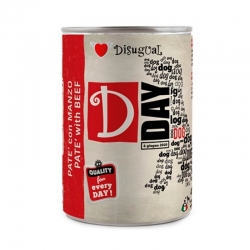 Disugual D-Day Comida Húmeda para Perros con Ternera en Paté