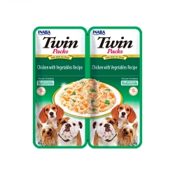Inaba Twin Comida Húmeda para Perros Pollo con Vegetales en Caldo