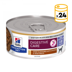 Hills Prescription Diet i/d Low Fat lata para perros de pollo estofado y verduras