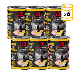 Alpha Spirit Comida Húmeda Para Perros con Conejo y Plátano
