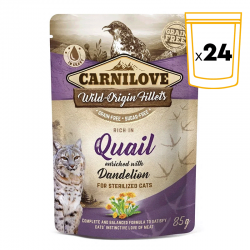 Carnilove Cat Adulto Pouch Sterilised sabor Codorniz