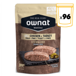 Ownat Wetline comida húmeda para gatos sterilised chicken & turkey