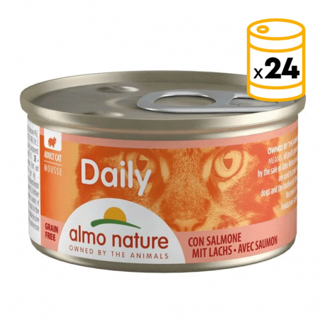 Almo Nature Daily Comida Húmeda en Mousse para Gatos con Salmón