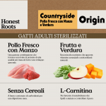 Honest Roots Origin Countryside Pienso Natural Para Gatos Esterilizados con Pollo y Vacuno