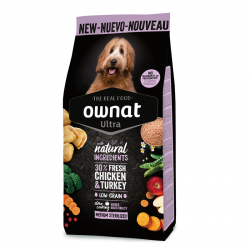 Ownat Ultra Low Grain Medium Sterilized Mangime per Cani Sterilizzati di Taglia Media