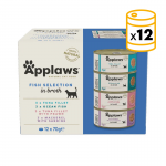 Applaws Multipack Latas de Comida Húmeda en Caldo para Gatos con Pescado 12x70 gr