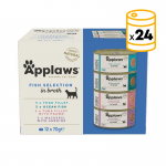 Applaws Multipack Latas de Comida Húmeda en Caldo para Gatos con Pescado 12x70 gr