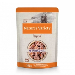 Nature's Variety Paté Cibo Umido per Cani Adulti Medium/Maxi con Tacchino