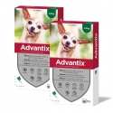 Advantix pack 2 unidades (8 Pipetas) para Mini-Cães(0-4KG)