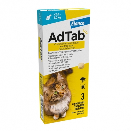 Antiparasitario masticable AdTab para gato 1 comprimido