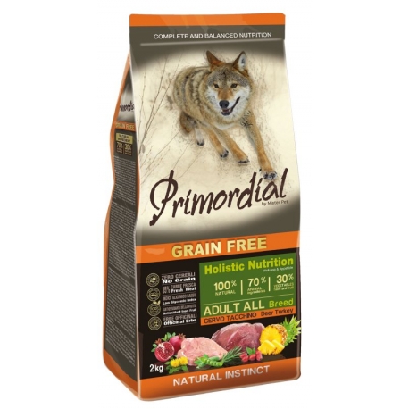 Primordial Grain Free Adult Pienso para perros con Ciervo y Pavo