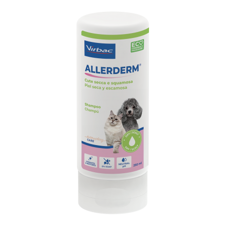 Virbac Champú para perros y gatos Allerderm Piel Seca Y Escamosa